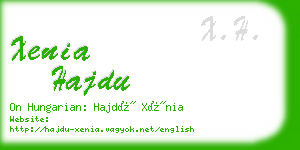 xenia hajdu business card